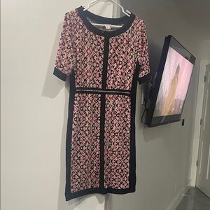 Emma & Michele Vibrant Pink and Black Mini Dress office work career